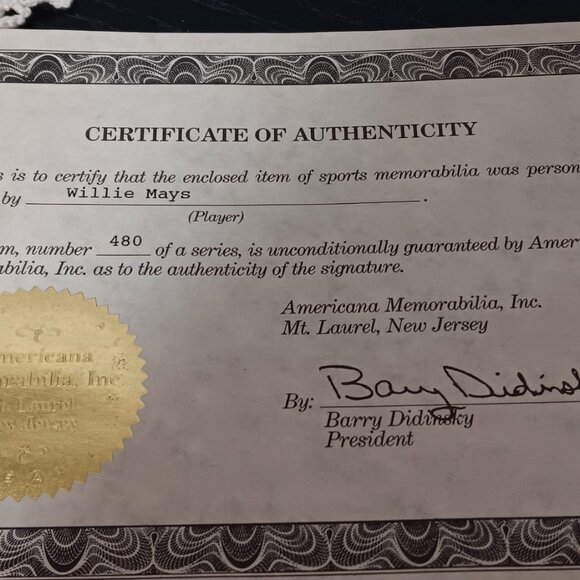 Rare! Willie Mays Signed Limited Edition Certified Plaque - Picture 6 of 7